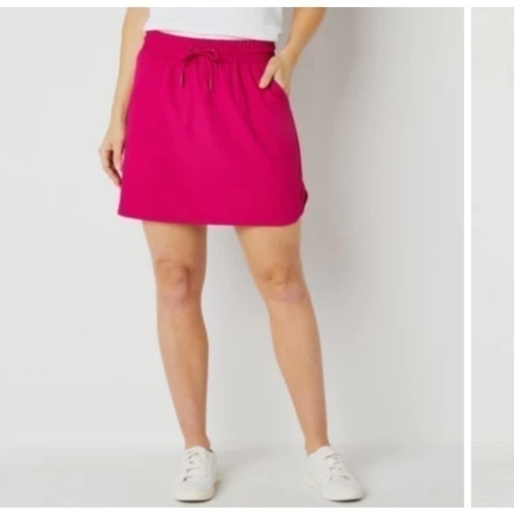 Stone Harbor Pink Drawstring Drawstring Cotton Blend Skirt View 3